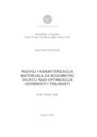 prikaz prve stranice dokumenta RAZVOJ I KARAKTERIZACIJA MATERIJALA ZA NOGOMETNU ODJEĆU RADI OPTIMIZACIJE UDOBNOSTI I TRAJNOSTI