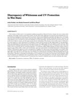 prikaz prve stranice dokumenta Discrepancy of Whiteness and UV Protection in Wet State