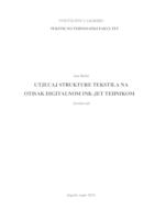 prikaz prve stranice dokumenta Utjecaj strukture tekstila na otisak digitalnom ink-jet tehnikom