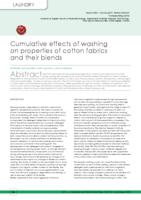 prikaz prve stranice dokumenta Cumulative effects of washing on properties of cotton fabrics and their blends