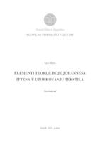 prikaz prve stranice dokumenta Elementi teorije boje Johannesa Ittena u uzorkovanju tekstila